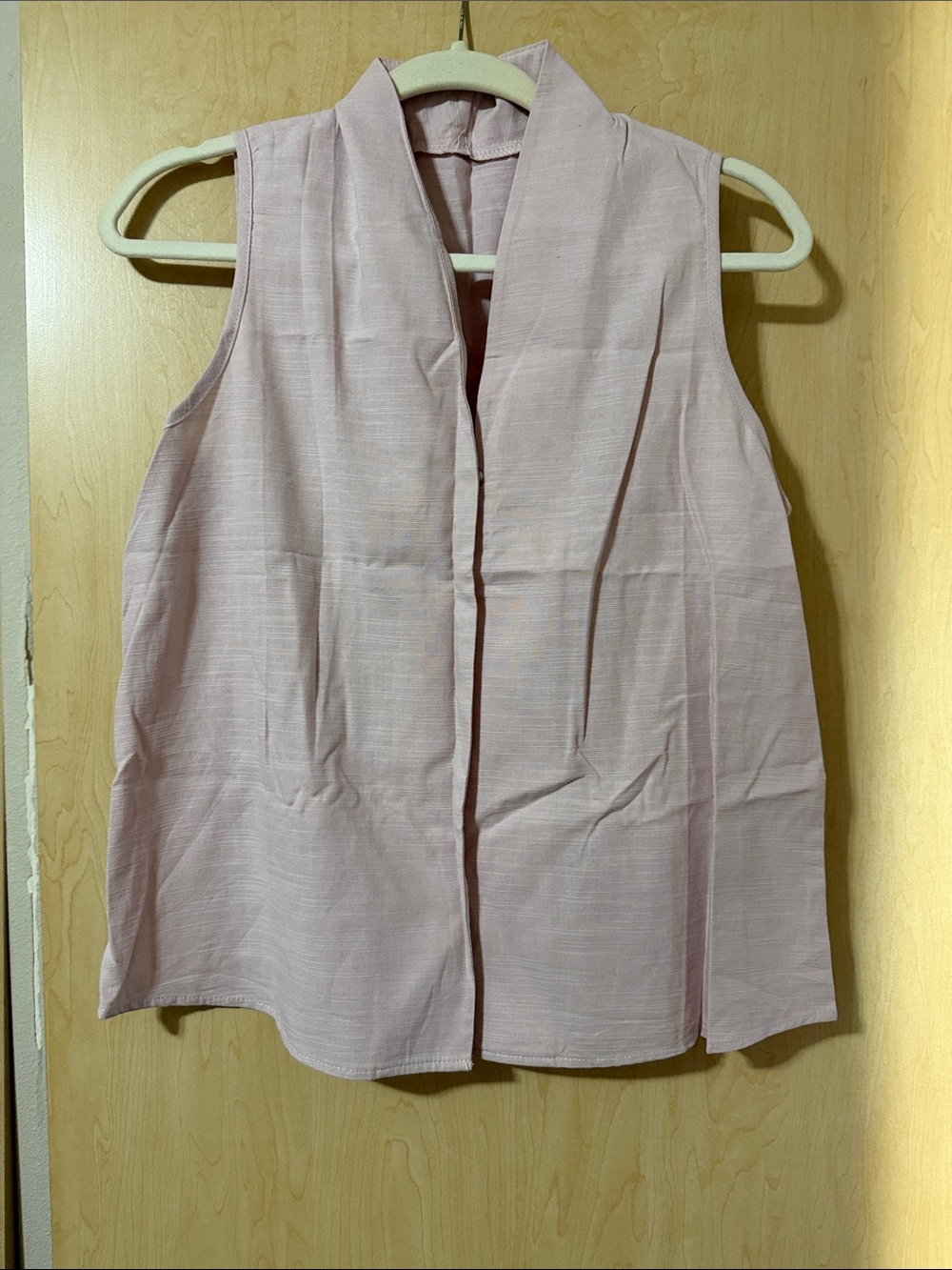Sleeveless Pink V-Neck Women's Top